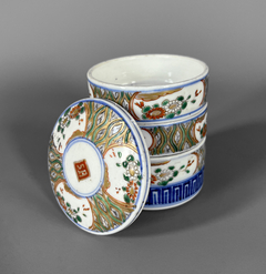 Caja de porcelana China con divisiones y tapa