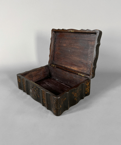 Caja de madera ebonizada con incrustaciones - Mayflower