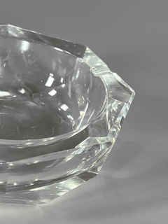 Cenicero octogonal en cristal facetado - Mayflower