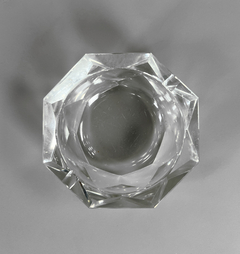Cenicero octogonal en cristal facetado - tienda online