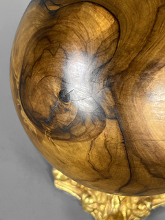 Esfera en madera de olivo y bronce - Mayflower