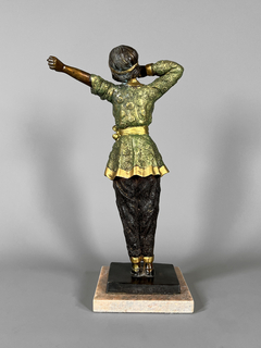 Escultura Alemana en bronce policromado, Circa 1890 - Mayflower