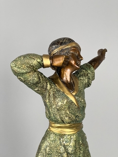 Escultura Alemana en bronce policromado, Circa 1890 - tienda online