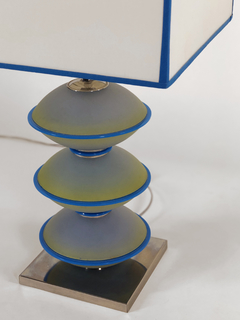 Lámpara diseño vidrio, acrílico y cromo en internet