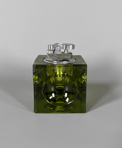 Encendedor de diseño años 70, cubo de vidrio verde - comprar online