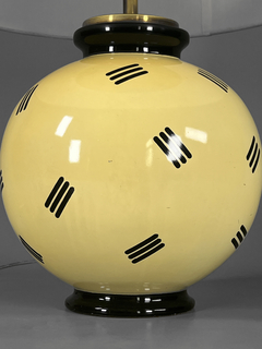 Lámpara Alemana Art-Deco en cerámica esmaltada amarilla, Circa 1940 - tienda online