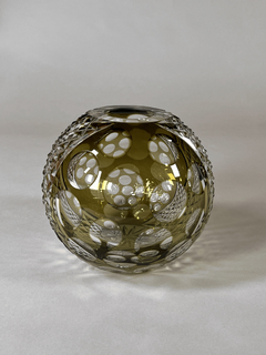 Vaso Alemán en cristal hialino tallado