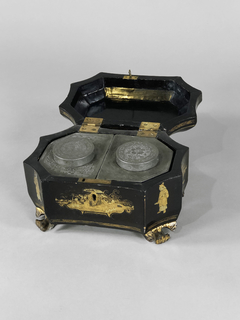 Caja Tea caddy Inglesa ebonizada Circa 1810 en internet