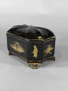 Caja Tea caddy Inglesa ebonizada Circa 1810 en internet