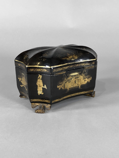 Caja Tea caddy Inglesa ebonizada Circa 1810