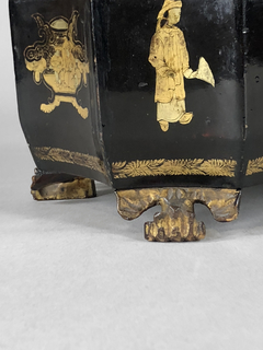 Caja Tea caddy Inglesa ebonizada Circa 1810 - Mayflower