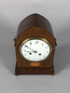 Reloj de apoyo Inglés en caoba con marqueterie Circa 1880 en internet