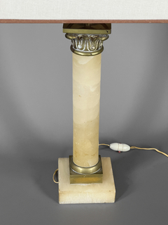 Lámpara Francesa columna de alabastro con apliques en bronce - Mayflower