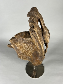 Escultura de Eduardo Blaquier en madera y metal plateado - Mayflower