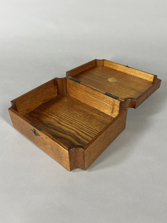 Caja Inglesa roble macizo con decoración a la Chinoiserie - Mayflower