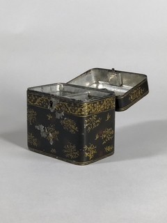 Caja Tea Caddy Inglesa época Regency en tole en internet