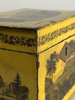 Caja Tea Caddy Francesa en tole, Circa 1815