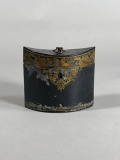 Caja Tea Caddy Inglesa en tole Circa 1820