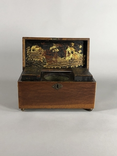Caja Tea Caddy Inglesa en caoba Circa 1820. - Mayflower