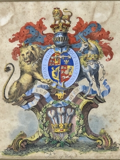 Grabado de escudo armorial Inglés - Mayflower
