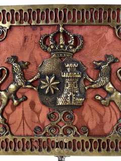 Pantalla Alemana en bronce con escudo armorial en internet