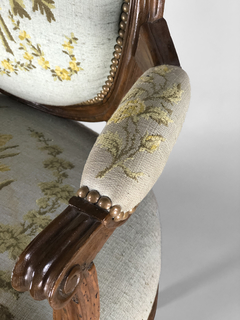 Sillón Francés estilo Louis XVI tapizado - comprar online