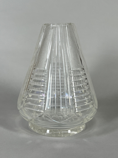 Vaso Art Deco en cristal hialino