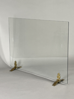 Chispero vidrio templado y apoyo en bronce - comprar online