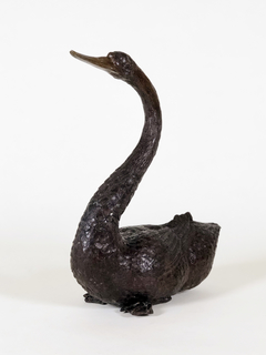 Imagen de Esculturas chinas de cisnes en bronce