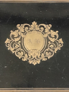 Caja Francesa estilo Louis Philipe en madera ebonizada y bronce - comprar online