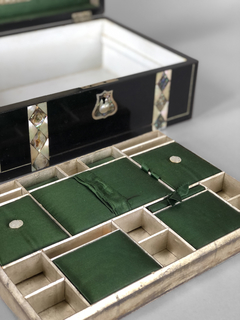 Caja costurero Inglesa ebonizada con aplicaciones Circa 1860 - comprar online