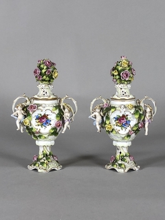 Ánforas Italianas en porcelana Circa 1810