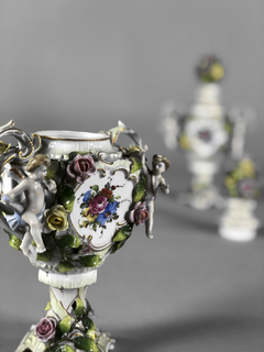 Ánforas Italianas en porcelana Circa 1810 - tienda online