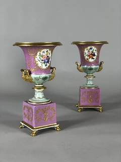 Vasos Medicis en porcelana. Francia, Circa 1850. - comprar online