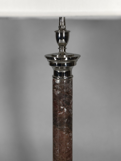 Lámpara en mármol y bronce niquelado - Mayflower