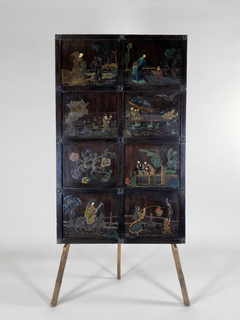 Panel Chino en madera con motivos costumbristas - Mayflower