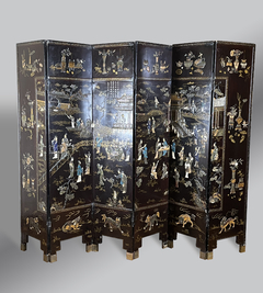 Biombo Oriental de 6 paneles, Siglo XVIII