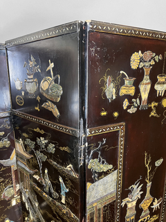 Biombo Oriental de 6 paneles, Siglo XVIII - tienda online