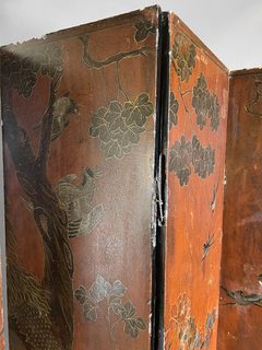 Biombo Oriental de 6 paneles con incrustaciones. Siglo XVIII en internet