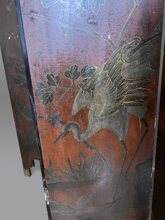 Biombo Oriental de 6 paneles con incrustaciones. Siglo XVIII - Mayflower