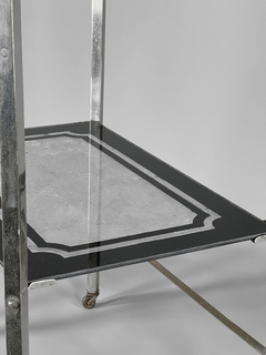 Mesa carro de dos planos en metal y vidrio adomisse - Mayflower