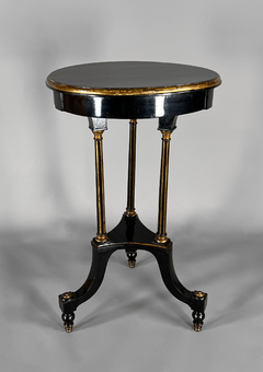 Mesa Inglesa Victoriana en madera ebonizada, Circa 1890