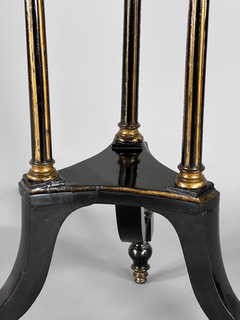 Mesa Inglesa Victoriana en madera ebonizada, Circa 1890