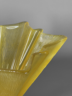 Centro Art Decó vidrio prensado en frío amarillo - tienda online