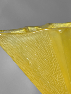 Centro Art Decó vidrio prensado en frío amarillo - comprar online