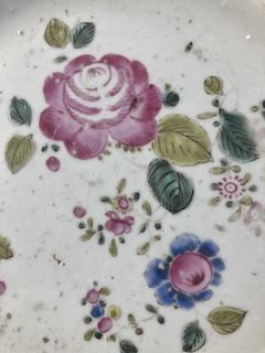 Plato porcelana Compañía de Indias Famille Rose - comprar online