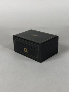 Caja costurero Francesa madera ebonizada y bronce - comprar online