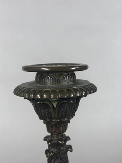 Candeleros Franceses en bronce empavonado, circa 1805 - comprar online