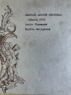 Grabado antiguo original de escuela Flamenca Siglo XVII - comprar online