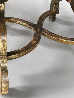 Sillón veneciano dorado a la hoja con tapicería Siglo XVIII en internet